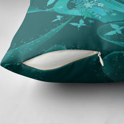 Australia Tourette Syndrome Support Acceptance Pillow Cover Butterfly Ribbon Art