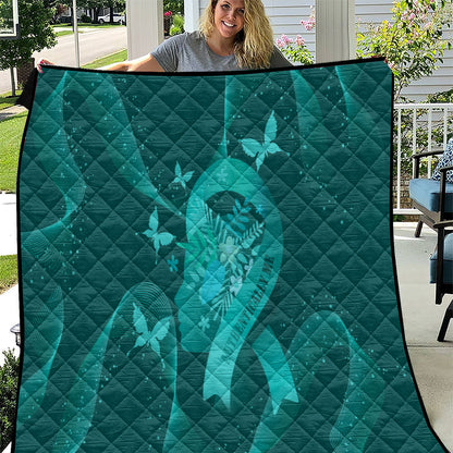 Australia Tourette Syndrome Support Acceptance Quilt Butterfly Ribbon Art