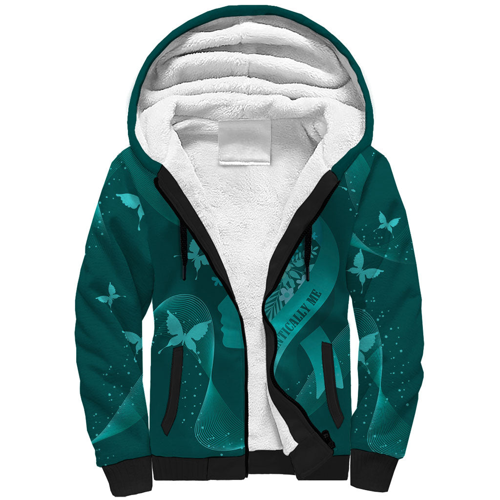 Australia Tourette Syndrome Support Acceptance Personalised Sherpa Hoodie Butterfly Ribbon Art
