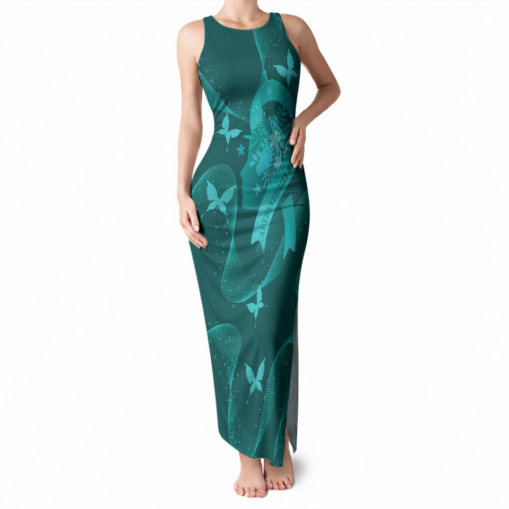 Australia Tourette Syndrome Support Acceptance Personalised Tank Maxi Dress Butterfly Ribbon Art