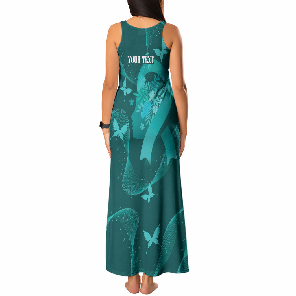 Australia Tourette Syndrome Support Acceptance Personalised Tank Maxi Dress Butterfly Ribbon Art