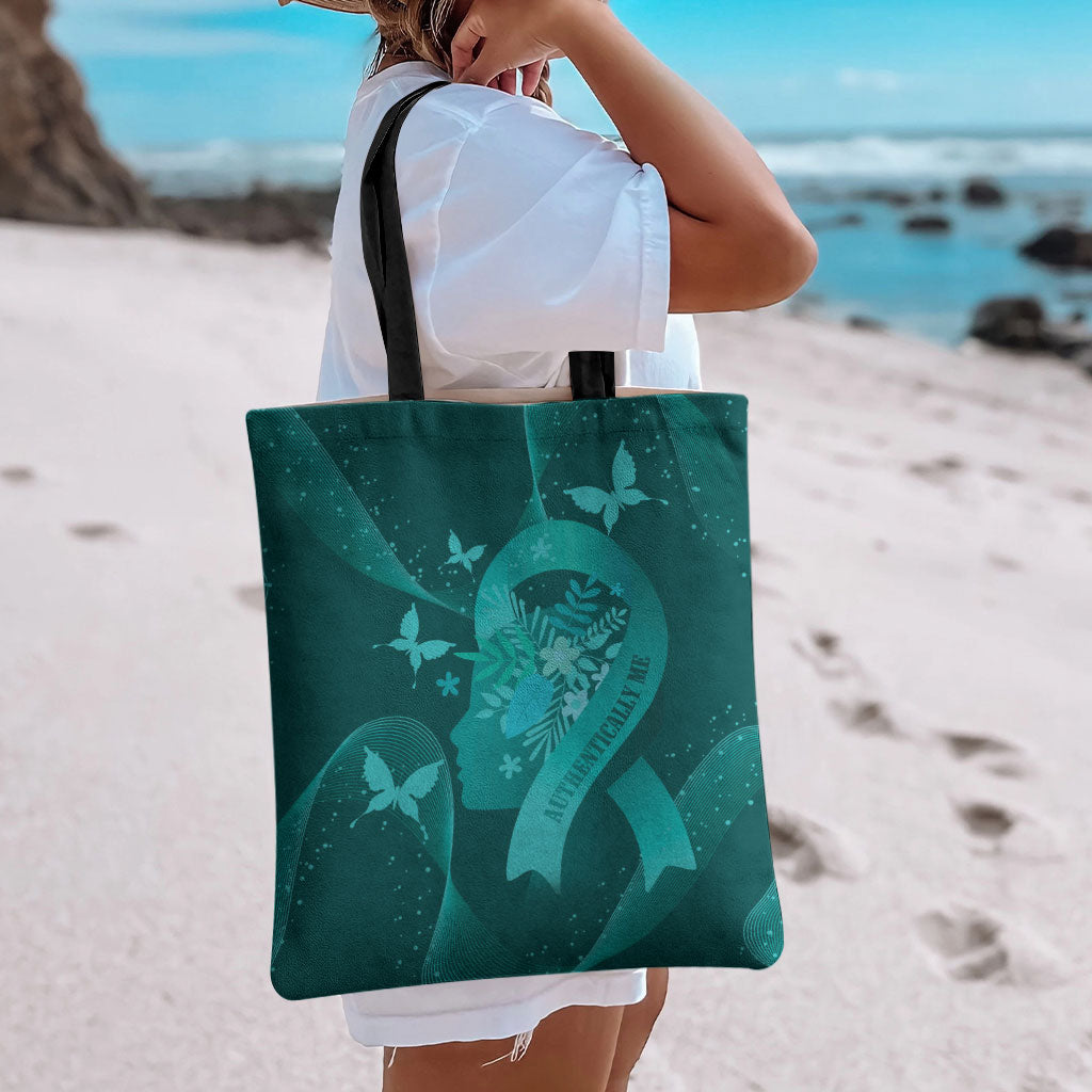 Australia Tourette Syndrome Support Acceptance Tote Bag Butterfly Ribbon Art