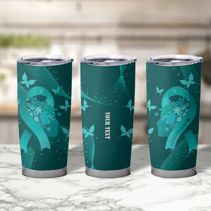 Australia Tourette Syndrome Support Acceptance Personalised Tumbler Cup Butterfly Ribbon Art