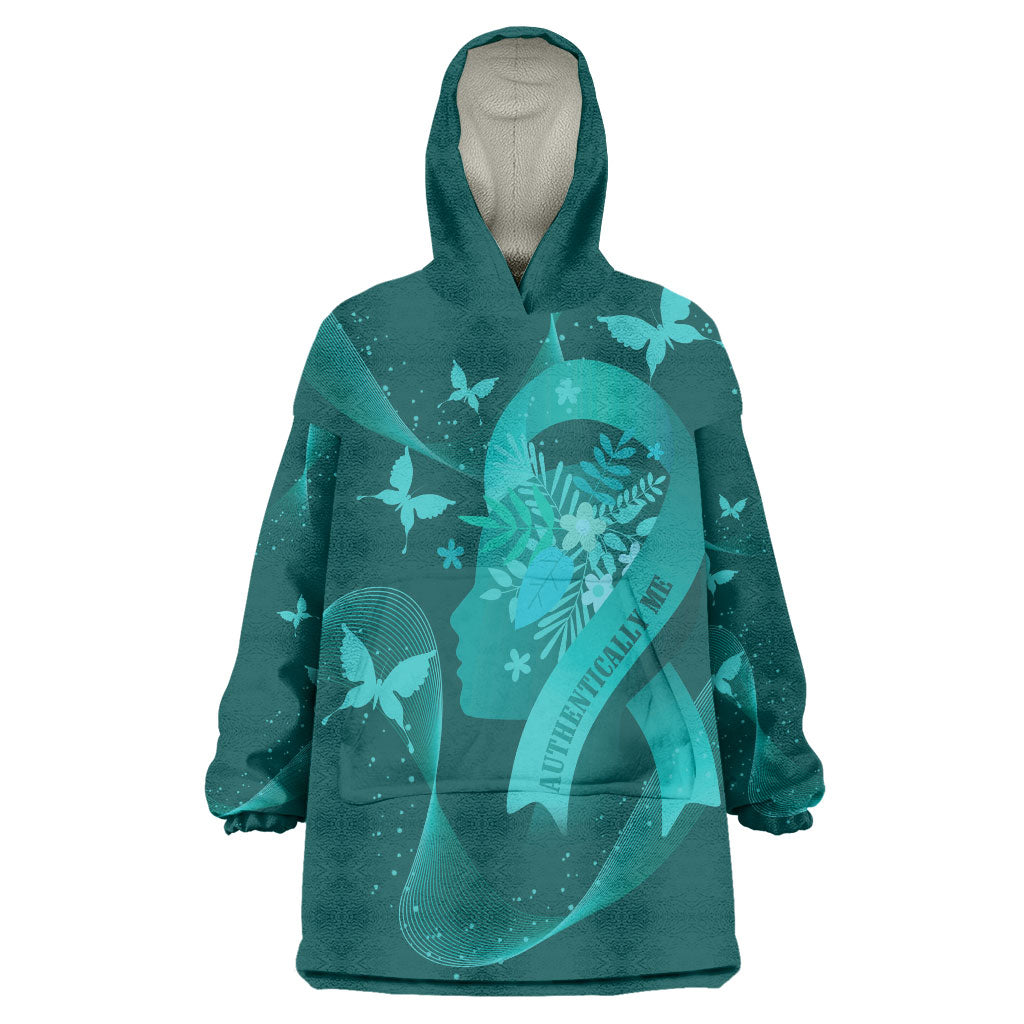 Australia Tourette Syndrome Support Acceptance Personalised Wearable Blanket Hoodie Butterfly Ribbon Art