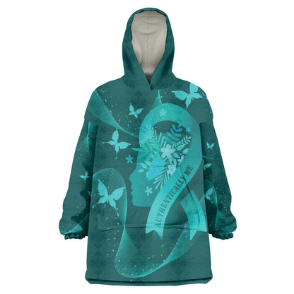 Australia Tourette Syndrome Support Acceptance Personalised Wearable Blanket Hoodie Butterfly Ribbon Art