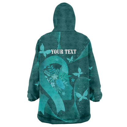 Australia Tourette Syndrome Support Acceptance Personalised Wearable Blanket Hoodie Butterfly Ribbon Art