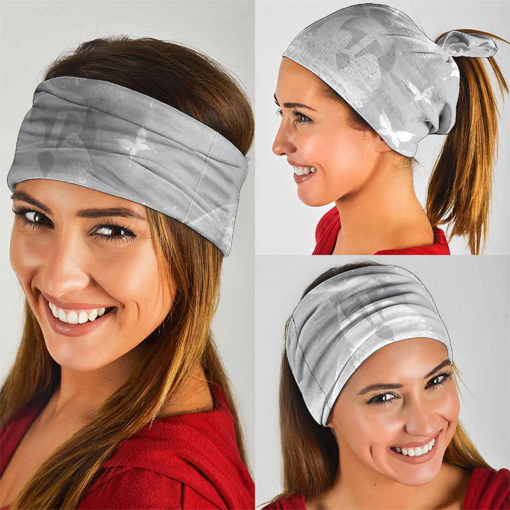 Australia Lung Cancer Support Neck Gaiter Butterfly White Ribbon Art
