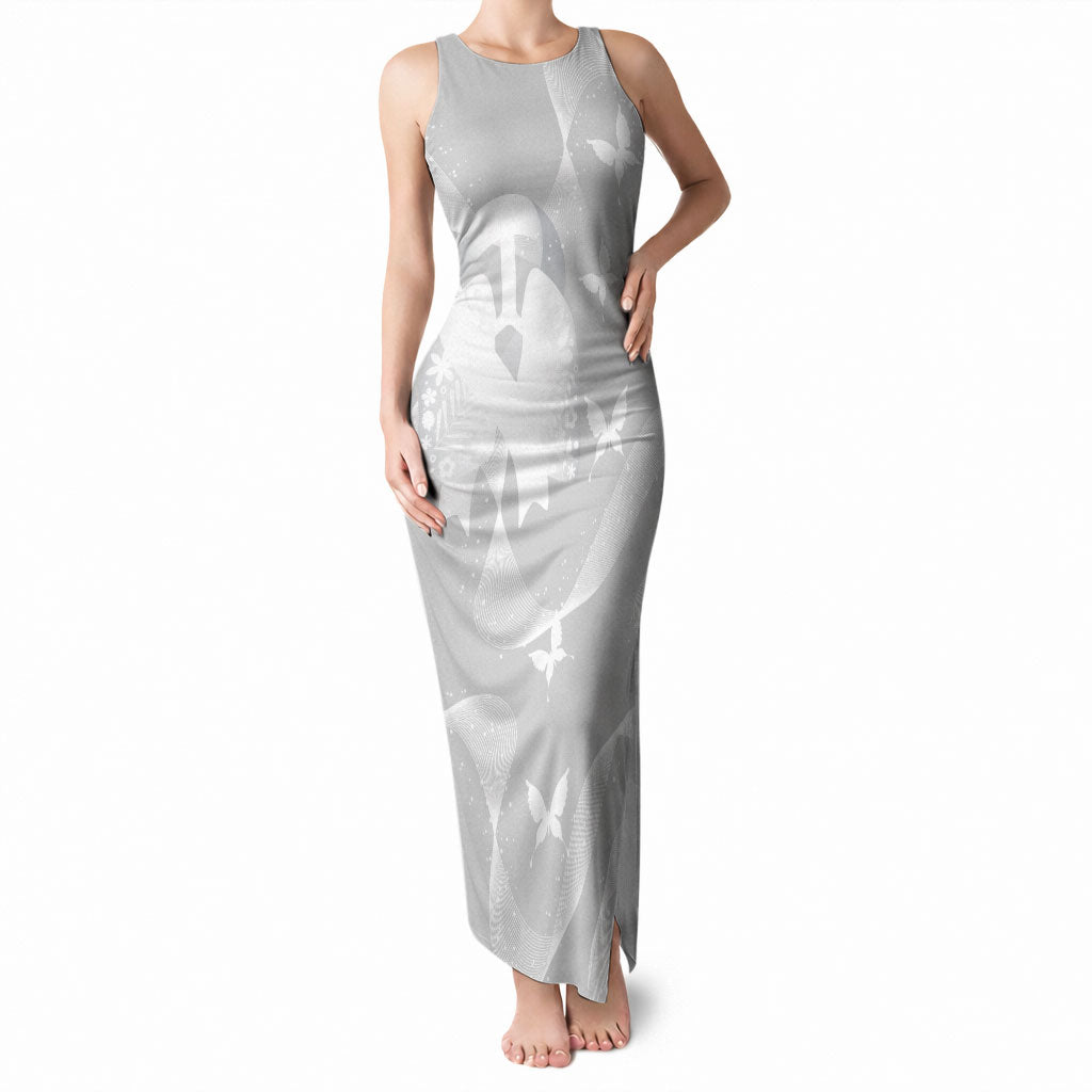 Australia Lung Cancer Support Personalised Tank Maxi Dress Butterfly White Ribbon Art