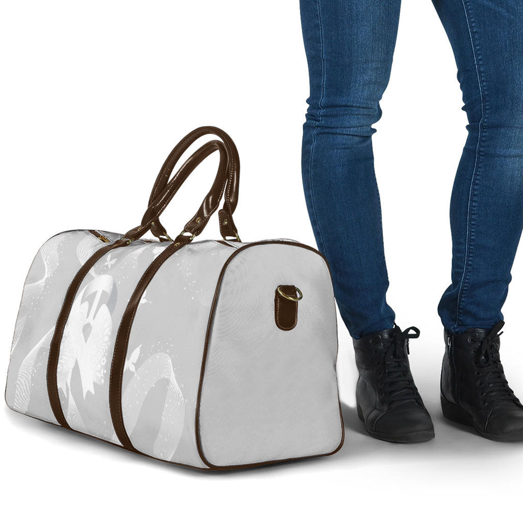 Australia Lung Cancer Support Travel Bag Butterfly White Ribbon Art