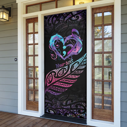 Personalised Your Life Matters Door Cover Suicide Prevention Support Semicolon Maori Heart