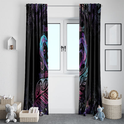 Personalised Your Life Matters Window Curtain Suicide Prevention Support Semicolon Maori Heart