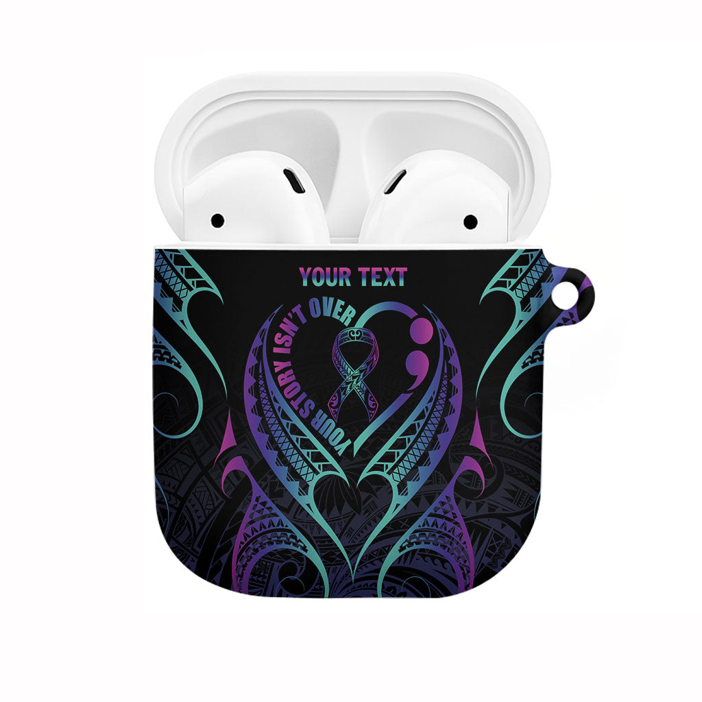 Personalised Your Story Isn't Over AirPods Case Suicide Prevention Support Semicolon Polynesian Heart