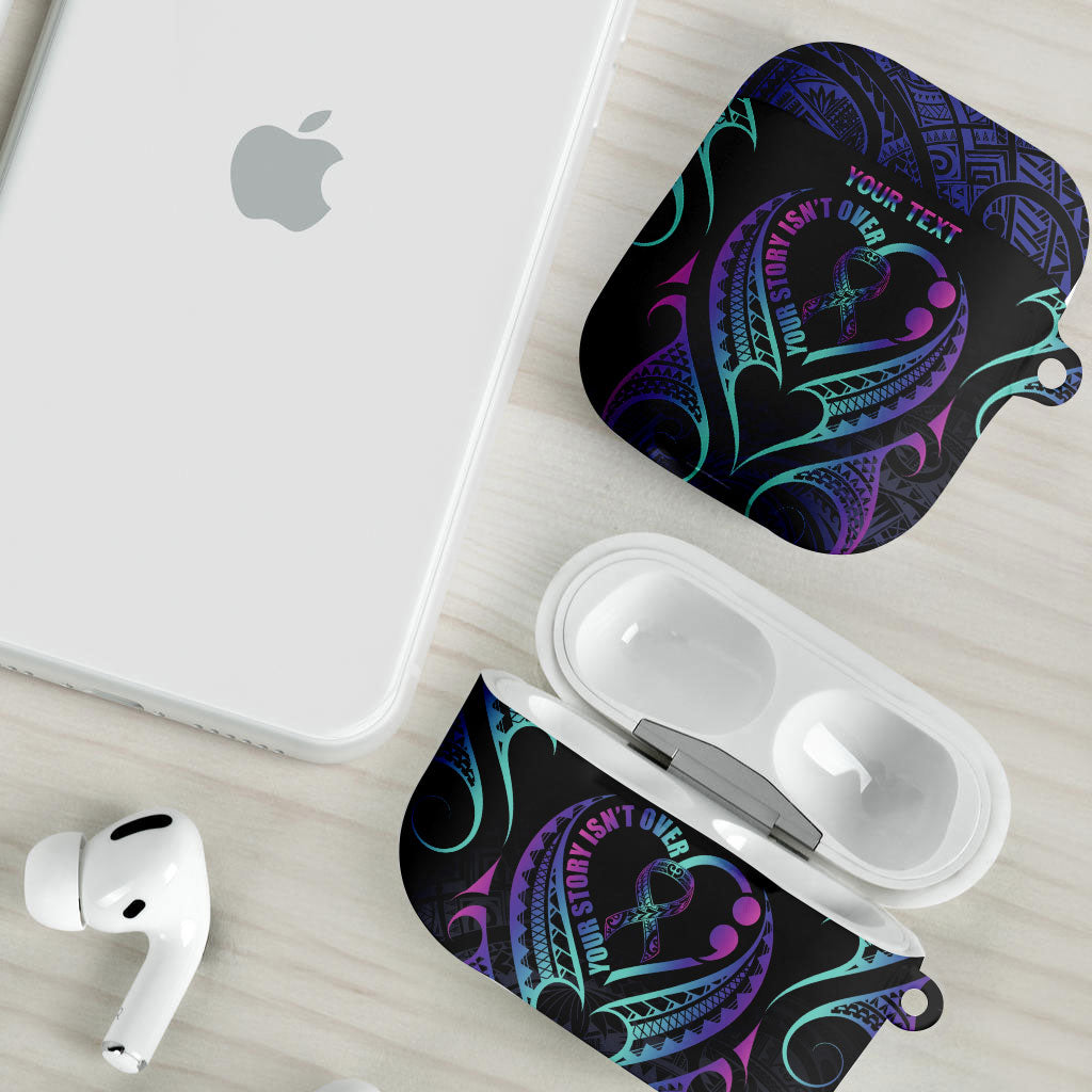 Personalised Your Story Isn't Over AirPods Case Suicide Prevention Support Semicolon Polynesian Heart