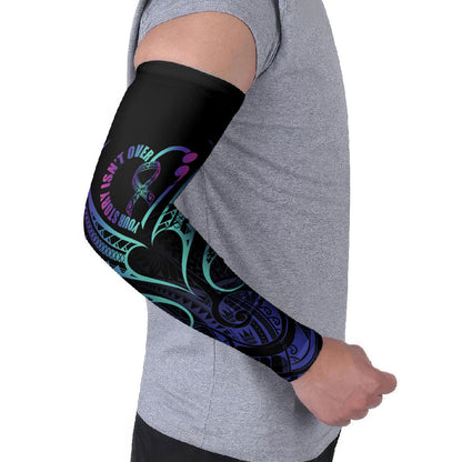 Personalised Your Story Isn't Over Arm Sleeves Suicide Prevention Support Semicolon Polynesian Heart
