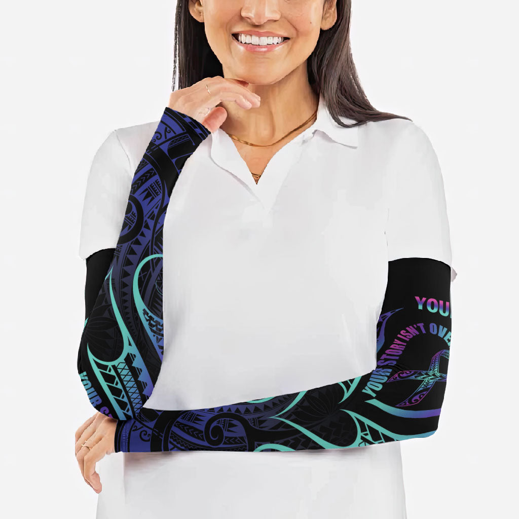 Personalised Your Story Isn't Over Arm Sleeves Suicide Prevention Support Semicolon Polynesian Heart