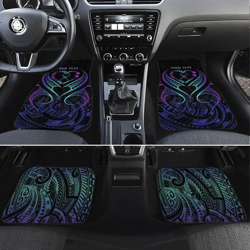 Personalised Your Story Isn't Over Car Mats Suicide Prevention Support Semicolon Polynesian Heart