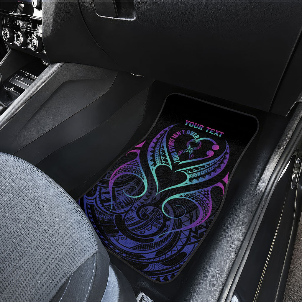 Personalised Your Story Isn't Over Car Mats Suicide Prevention Support Semicolon Polynesian Heart