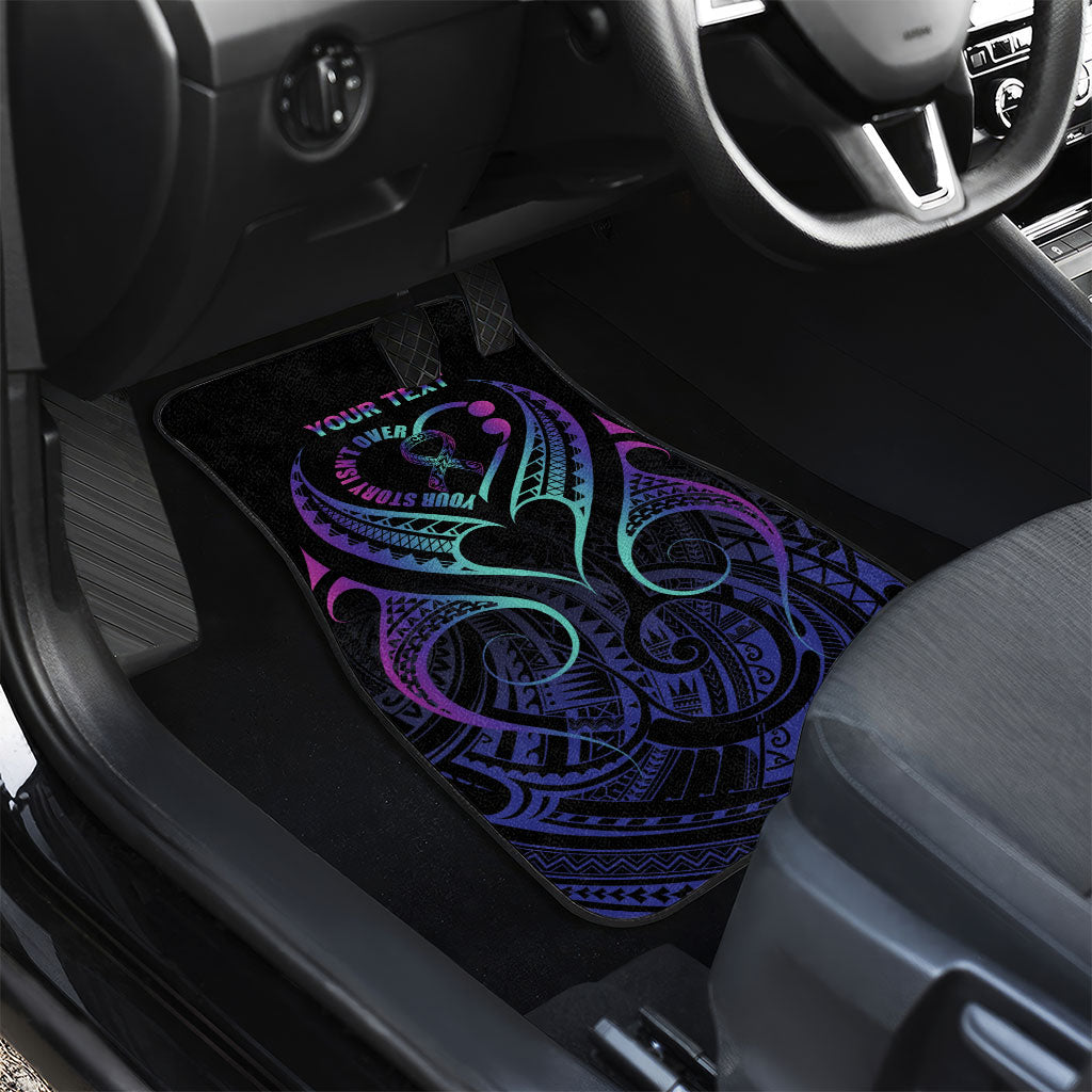 Personalised Your Story Isn't Over Car Mats Suicide Prevention Support Semicolon Polynesian Heart