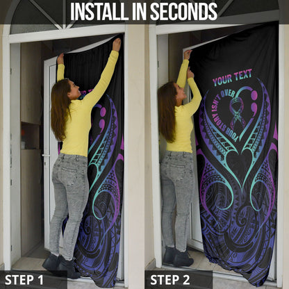 Personalised Your Story Isn't Over Door Cover Suicide Prevention Support Semicolon Polynesian Heart