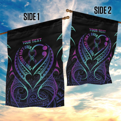 Personalised Your Story Isn't Over Garden Flag Suicide Prevention Support Semicolon Polynesian Heart