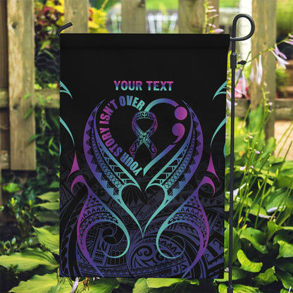 Personalised Your Story Isn't Over Garden Flag Suicide Prevention Support Semicolon Polynesian Heart