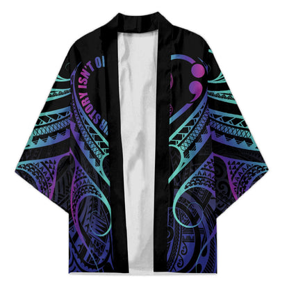 Personalised Your Story Isn't Over Kimono Suicide Prevention Support Semicolon Polynesian Heart