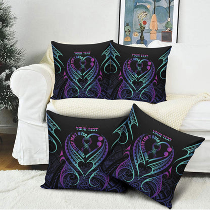 Personalised Your Story Isn't Over Pillow Cover Suicide Prevention Support Semicolon Polynesian Heart