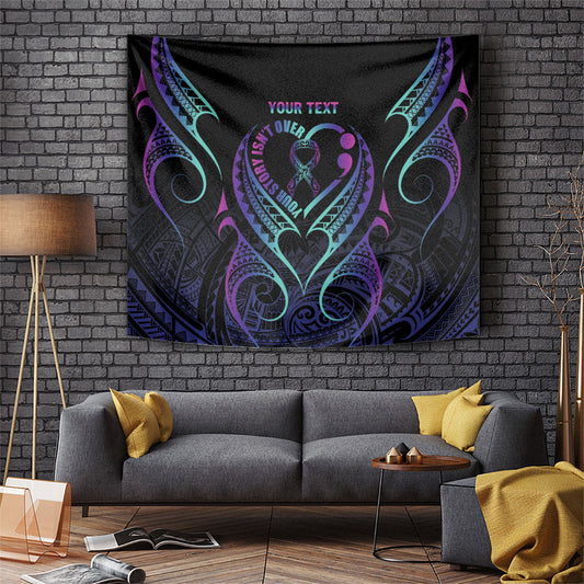 Personalised Your Story Isn't Over Tapestry Suicide Prevention Support Semicolon Polynesian Heart