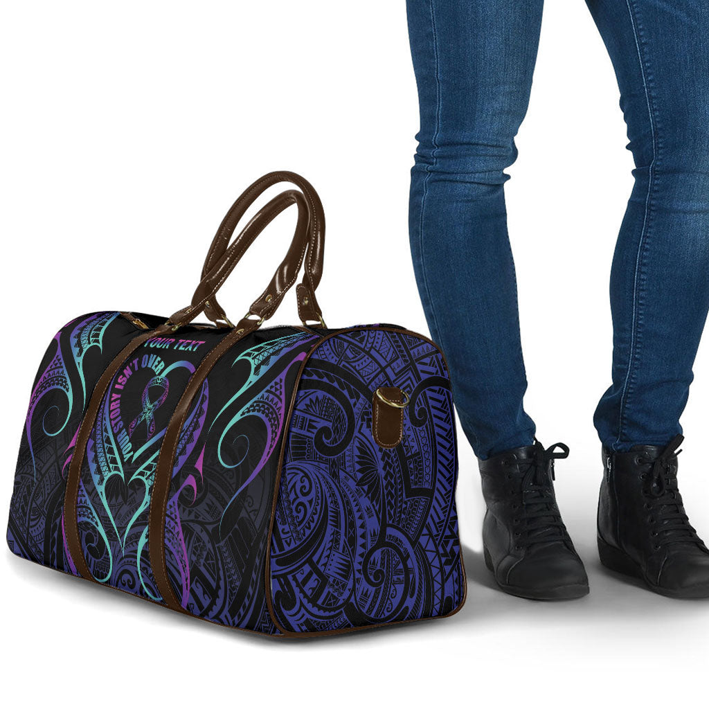 Personalised Your Story Isn't Over Travel Bag Suicide Prevention Support Semicolon Polynesian Heart