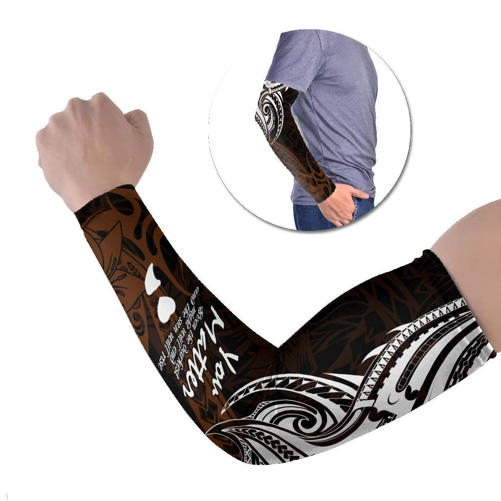 You Matter Suicide Prevention Support Arm Sleeves Gold Polynesian Tribal