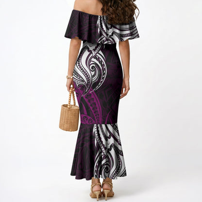 You Matter Suicide Prevention Support Mermaid Dress Pink Polynesian Tribal