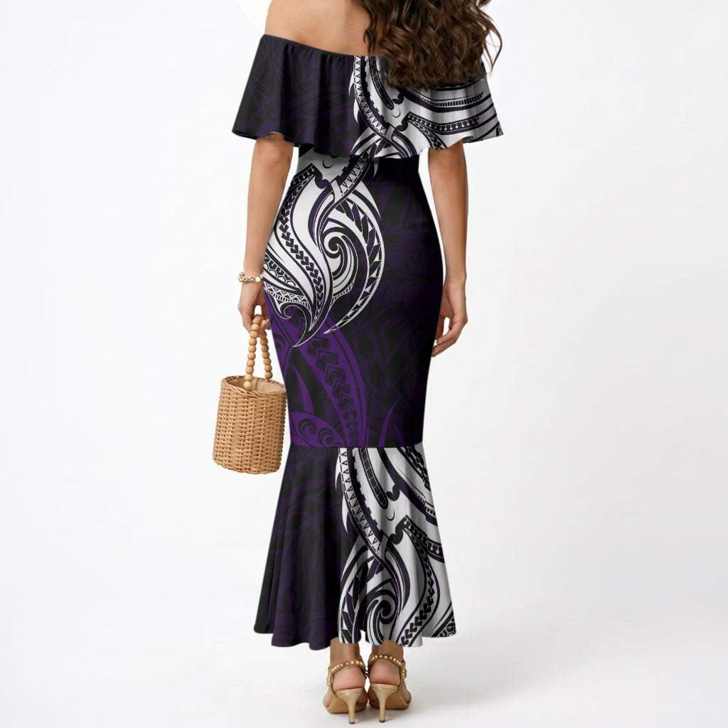 You Matter Suicide Prevention Support Mermaid Dress Purple Polynesian Tribal