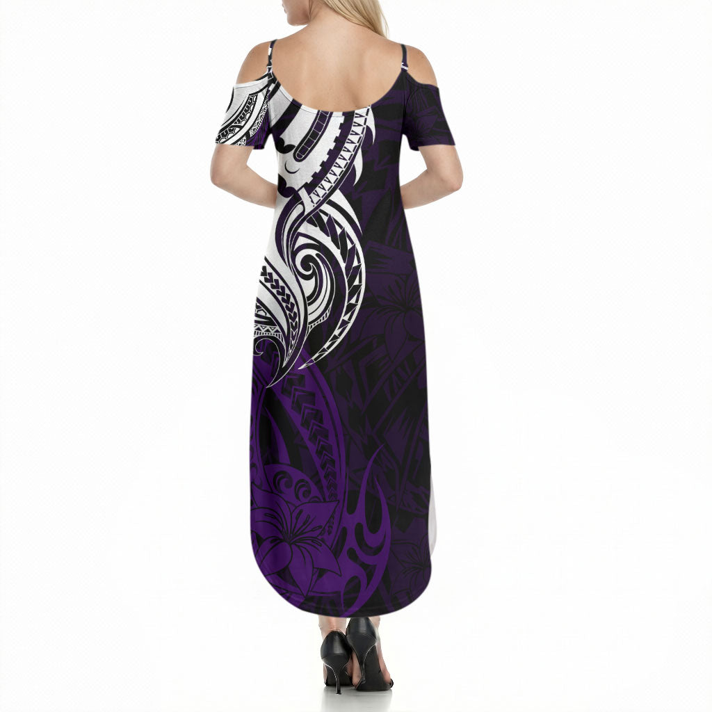 You Matter Suicide Prevention Support Summer Maxi Dress Purple Polynesian Tribal