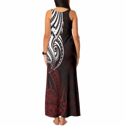 You Matter Suicide Prevention Support Tank Maxi Dress Red Polynesian Tribal