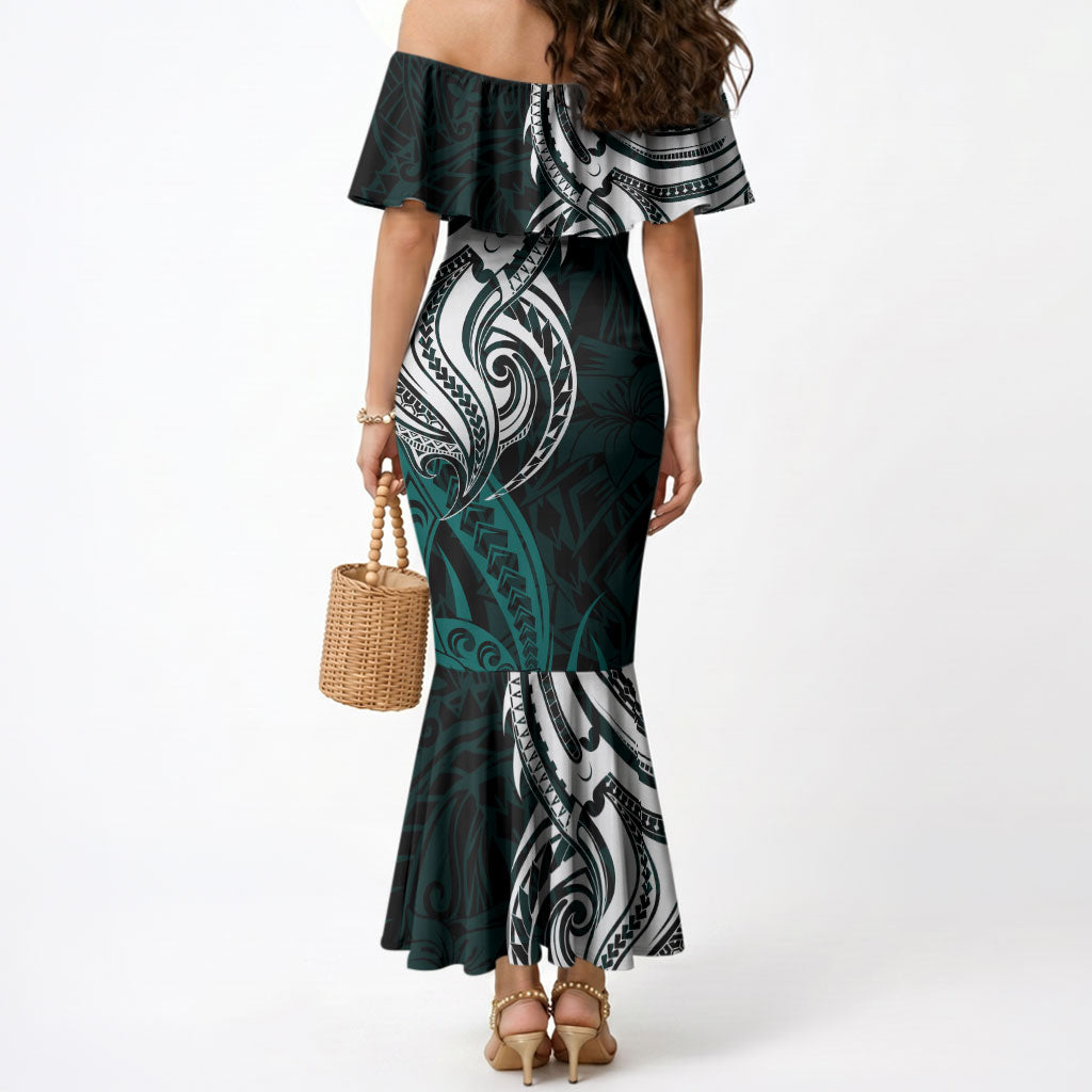 You Matter Suicide Prevention Support Mermaid Dress Turquoise Polynesian Tribal