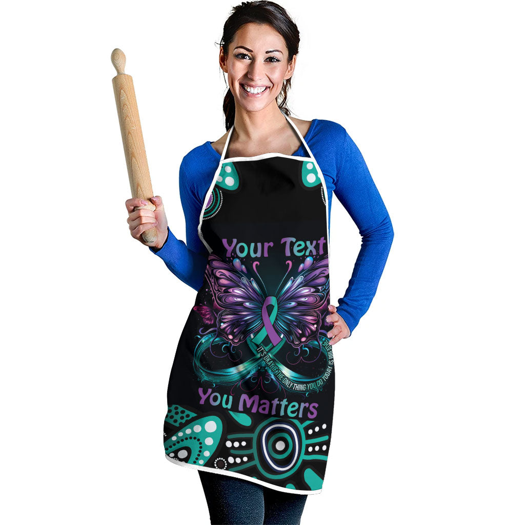 Personalised Hope Fight Suicide Prevention Support Apron Aboriginal Motif