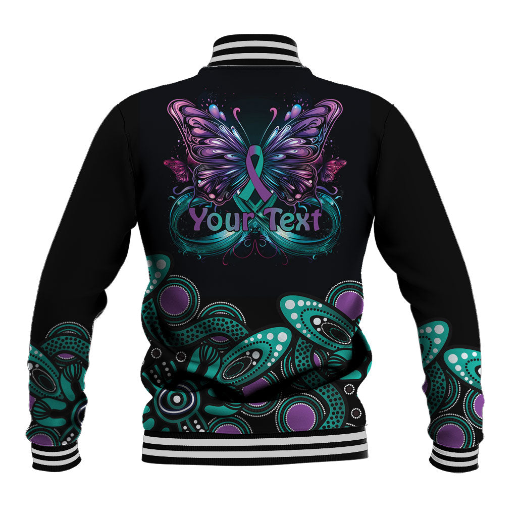 Personalised Hope Fight Suicide Prevention Support Baseball Jacket Aboriginal Motif