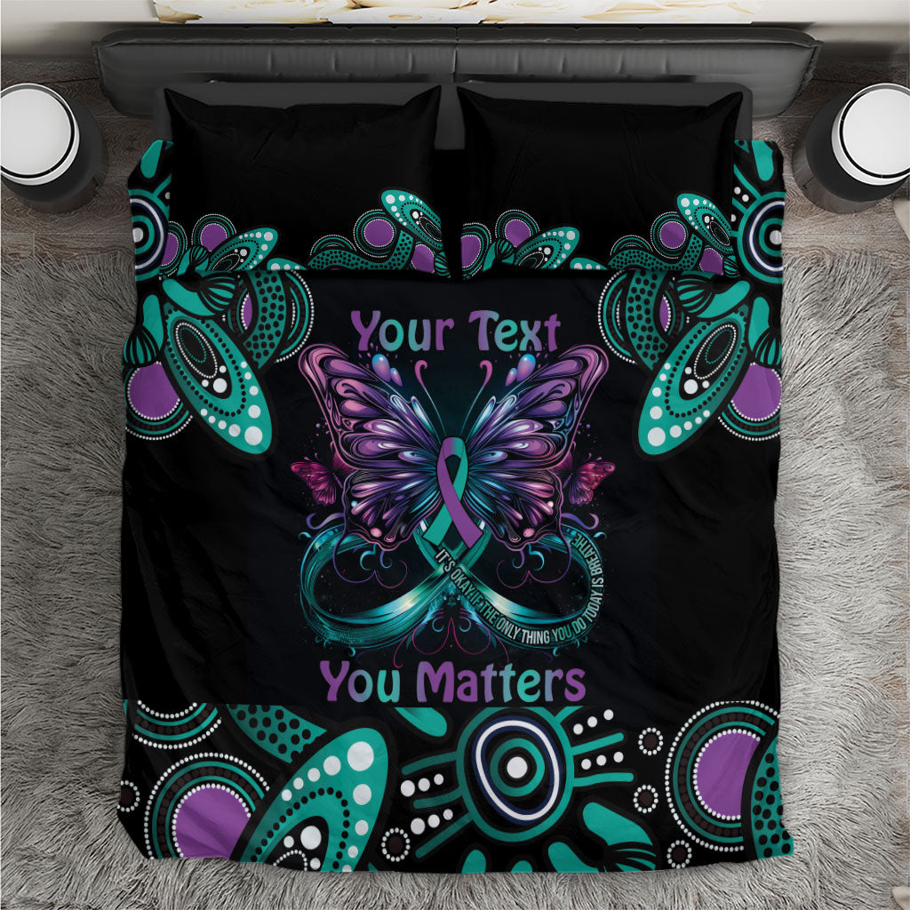 Personalised Hope Fight Suicide Prevention Support Bedding Set Aboriginal Motif