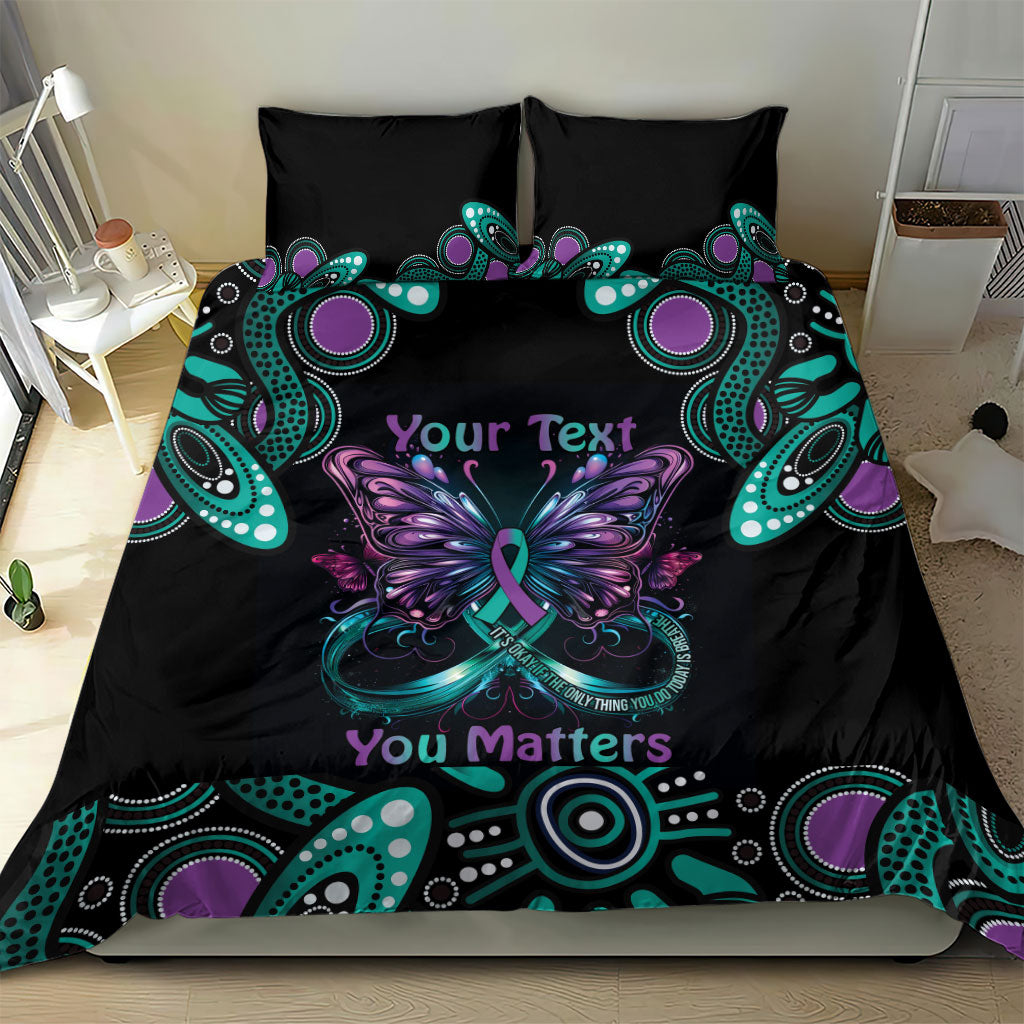 Personalised Hope Fight Suicide Prevention Support Bedding Set Aboriginal Motif