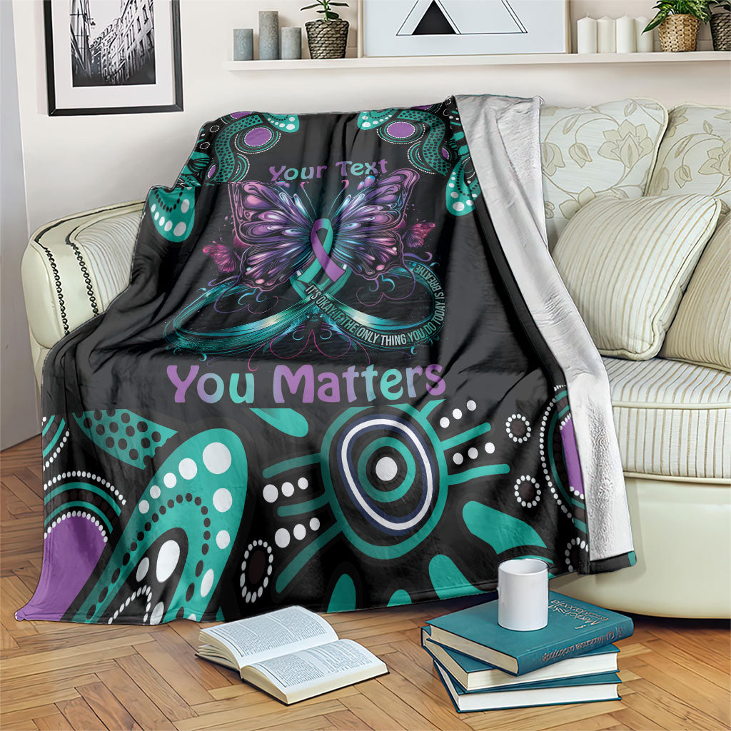Personalised Hope Fight Suicide Prevention Support Blanket Aboriginal Motif