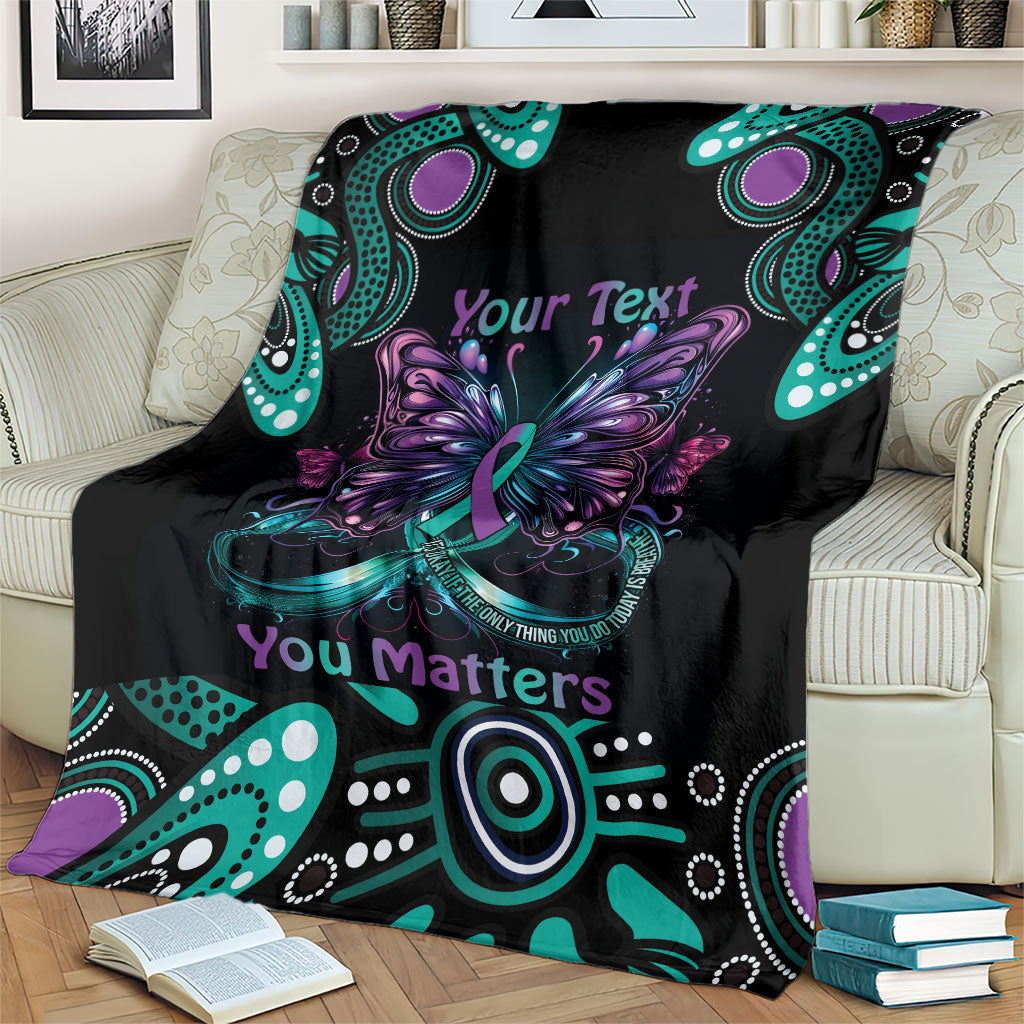 Personalised Hope Fight Suicide Prevention Support Blanket Aboriginal Motif