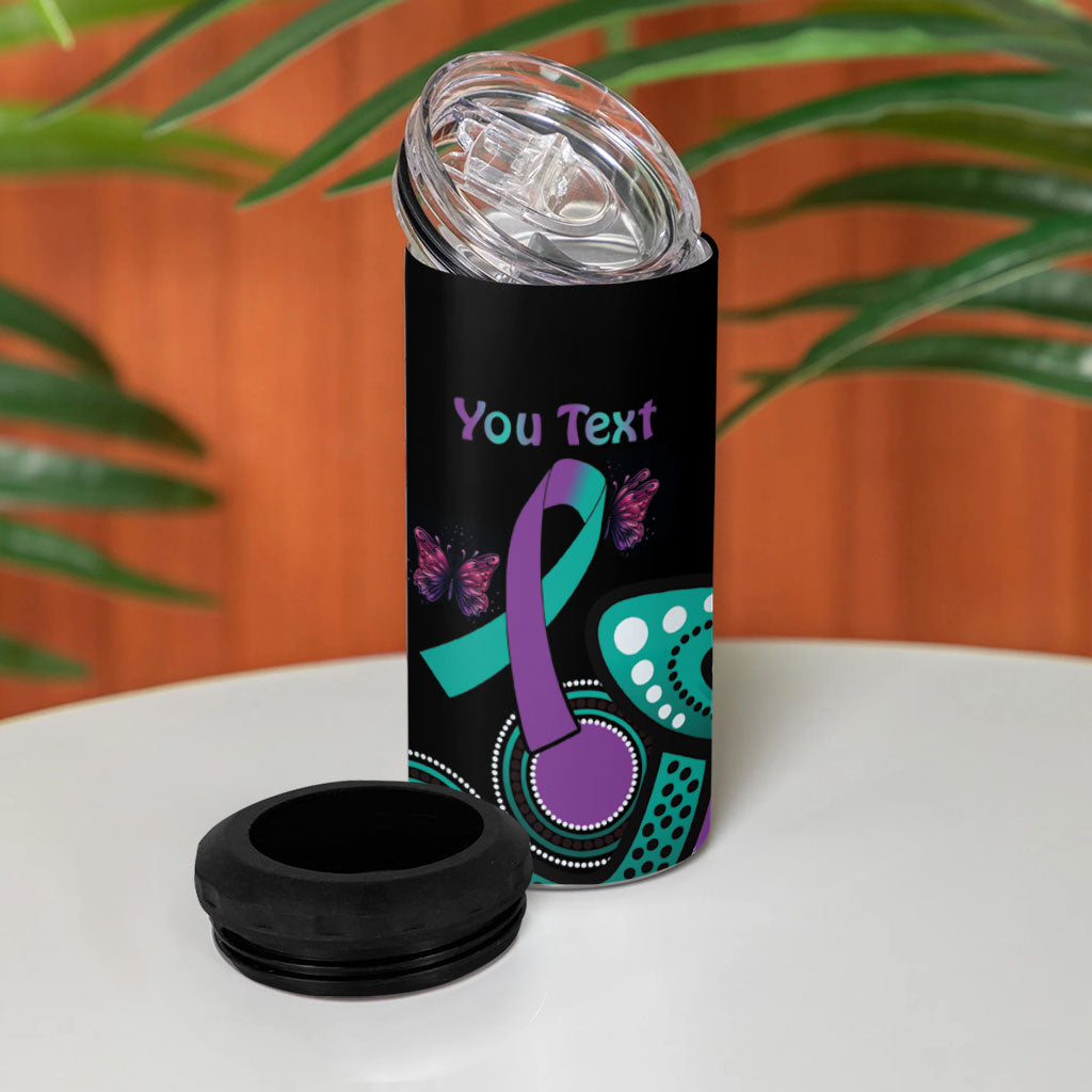 Personalised Hope Fight Suicide Prevention Support 4 in 1 Can Cooler Tumbler Aboriginal Motif
