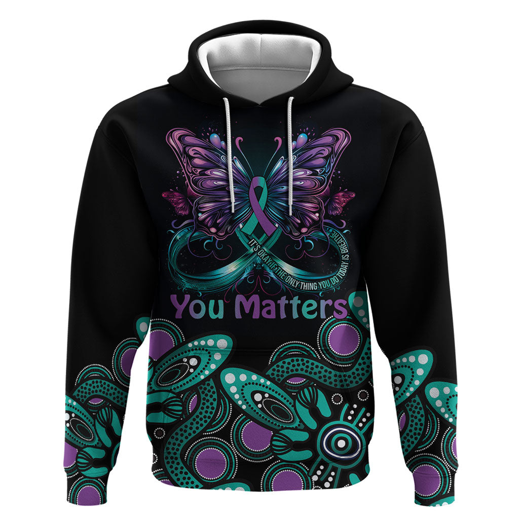 Personalised Hope Fight Suicide Prevention Support Hoodie Aboriginal Motif