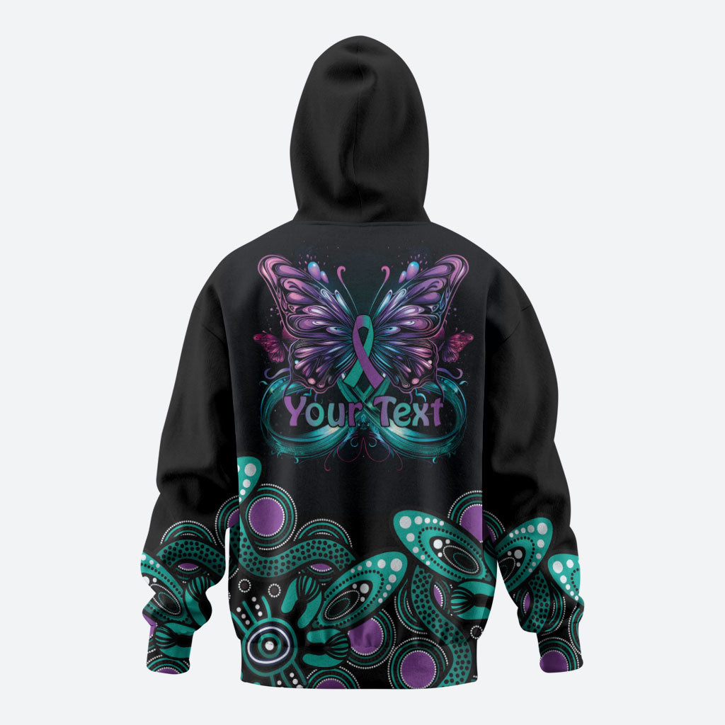 Personalised Hope Fight Suicide Prevention Support Hoodie Aboriginal Motif