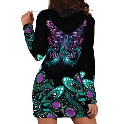 Personalised Hope Fight Suicide Prevention Support Hoodie Dress Aboriginal Motif