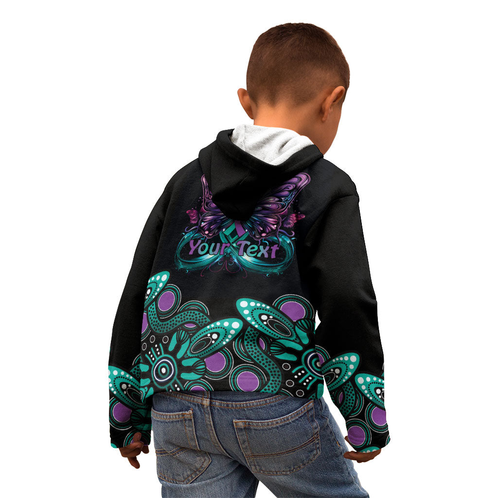 Personalised Hope Fight Suicide Prevention Support Kid Hoodie Aboriginal Motif