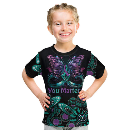 Personalised Hope Fight Suicide Prevention Support Kid T Shirt Aboriginal Motif