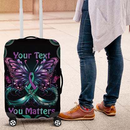 Personalised Hope Fight Suicide Prevention Support Luggage Cover Aboriginal Motif