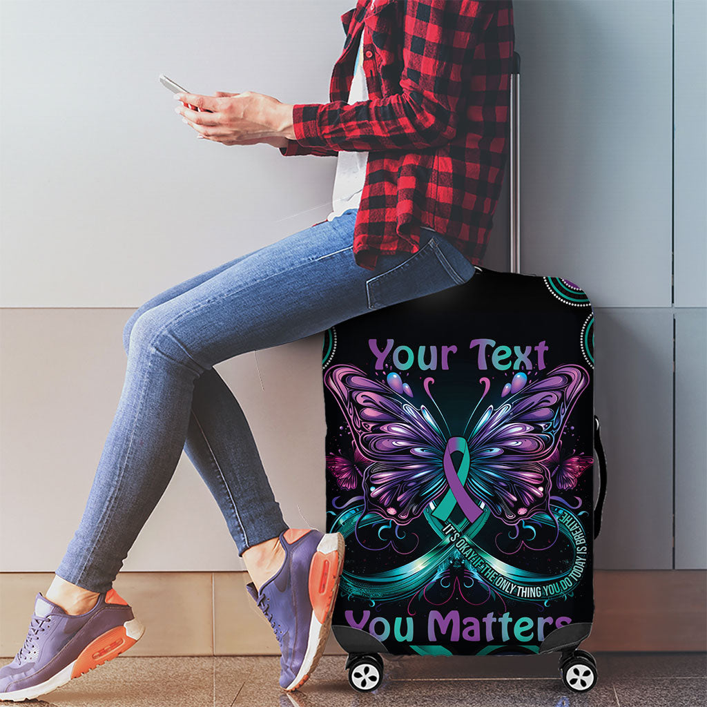 Personalised Hope Fight Suicide Prevention Support Luggage Cover Aboriginal Motif