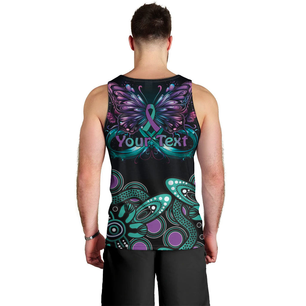 Personalised Hope Fight Suicide Prevention Support Men Tank Top Aboriginal Motif